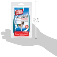 Simple Solution Washable Male Dog Diapers | Absorbent Male Wraps with Leak Proof Fit | Excitable Urination, Incontinence, or Male Marking | Small | 1 Reusable Dog Diaper Per Pack
