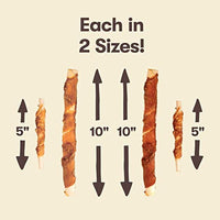 Pet 'n Shape Chicken Hide Twists - All Natural Dog Treats, Chicken, Small, 1 Lb