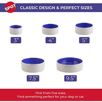 SPOT by Ethical Products – Ceramic Stoneware Pet Bowl for Cats and Small Dogs, Classic Heavy Duty Non Slip Ceramic Cat Dish Dog Bowls for Food and Water - 7.5" Large