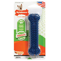 Nylabone Moderate Chew FlexiChew Dental Chew Toy Chicken Flavor Small/Regular - Up to 25 lbs.