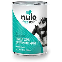 Nulo Puppy Grain Free Canned Wet Dog Food (Turkey Cod & Sweet Potato Recipe, 13 oz, Case of 12)