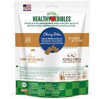Nylabone Healthy Edibles Natural Chewy Bites Soft Dog Chew Treats Peanut Butter 12 oz.