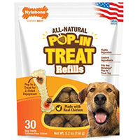 Nylabone Pop-in Dog Treat Refills for Treat Toy Combo Chicken Flavor 30 Count