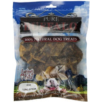 Loving Pets Pure Buffalo Lung Steaks Dog Treat, 4 -Ounce