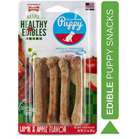 Nylabone Healthy Edibles Puppy Chew Treats, Lamb & Apple, Petite, 4 Count