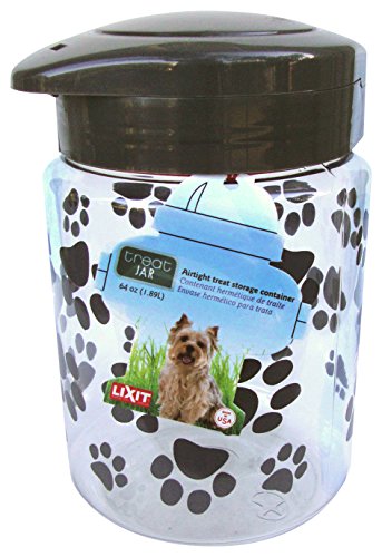 Lixit Treat Jars for Dogs (64oz, Grey)