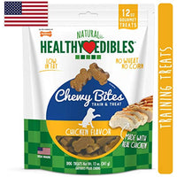 Nylabone Healthy Edibles Natural Chewy Bites Soft Dog Chew Treats Chicken 12 oz.