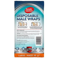 Simple Solution Disposable Dog Diapers for Male Dogs | Male Wraps with Super Absorbent Leak-Proof Fit | Large | 12 Count