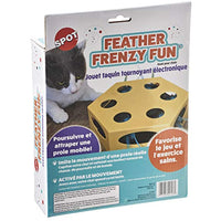 SPOT Ethical Products Feather Frenzy Fun/Electronic Spinning Teaser Cat Toy