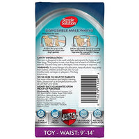 Simple Solution Disposable Dog Diapers for Male Dogs | Male Wraps with Super Absorbent Leak-Proof Fit | Toy | 12 Count