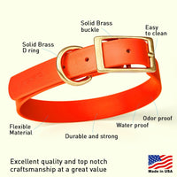 
              Viper Biothane Waterproof Dog Collar - Brass Hardware
            