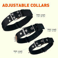 
              Leather + Nylon Spike Collar
            