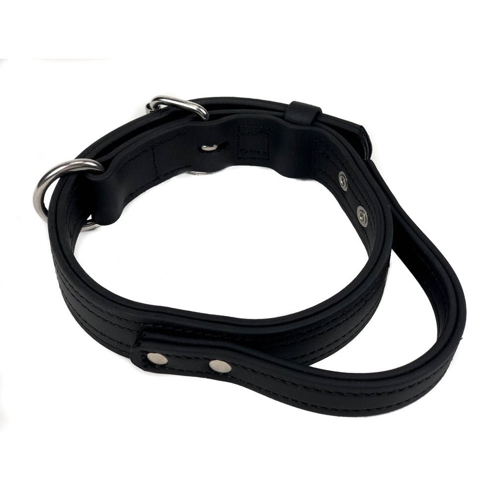 Viper Biothane Working Dog Collar + Built-in Handle - Stainless Steel Hardware