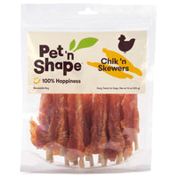 Pet 'n Shape Chik 'n Skewers - Chicken Wrapped Rawhide - All Natural Dog Treats, Chicken, 1 Lb