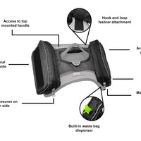 Quest Removable Utility Saddlebags + Built-In Waste Bag Dispenser