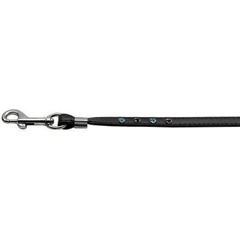 Mirage Pet Products Confetti Step In Harness Black Matching Leash 4 ft