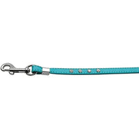 Mirage Pet Product Clear Crystal Leash Turquoise Silver Hardware