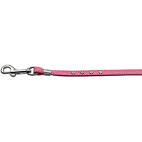 Mirage Pet Product Clear Crystal Leash Pink Silver Hardware