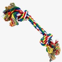 Cotton Flossin' Rope Bone Dog Toy 6 inch Multicolor