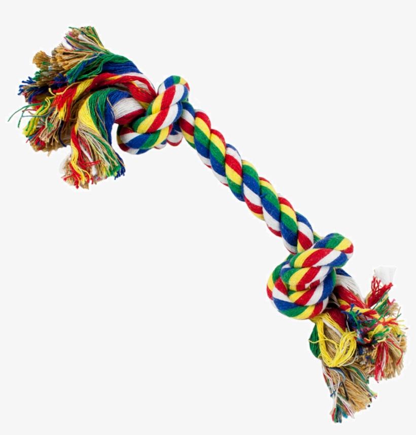 Cotton Flossin' Rope Bone Dog Toy 6 inch Multicolor