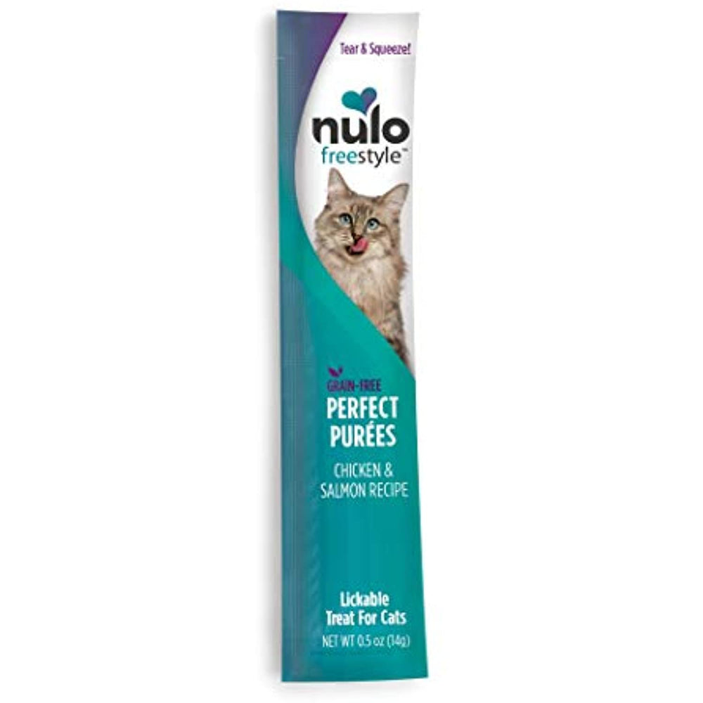 Nulo, FreeStyle Perfect Purees Chicken & Salmon Recipe Lickable Cat Treat.5 oz (5 ct)