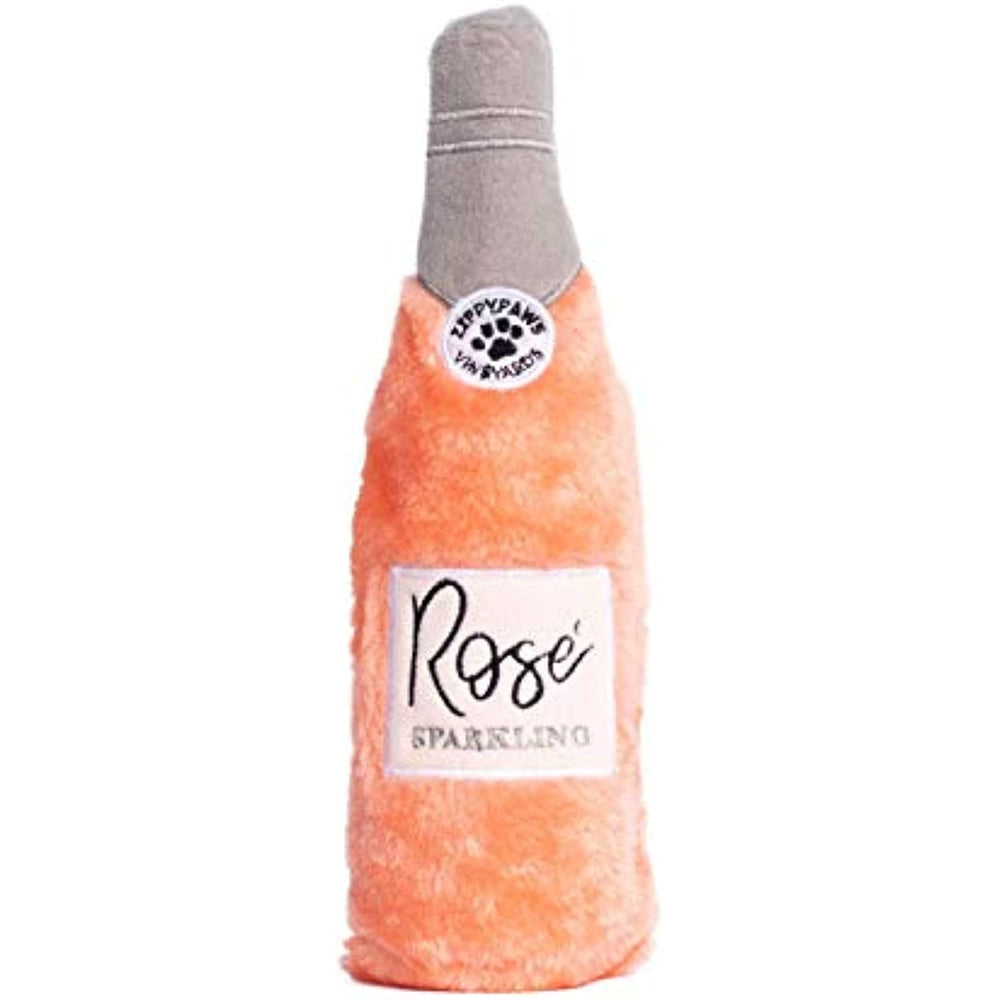 Zippy Paws - Happy Hour Crusherz Drink Themed Crunchy Water Bottle Dog Toy - Rosé