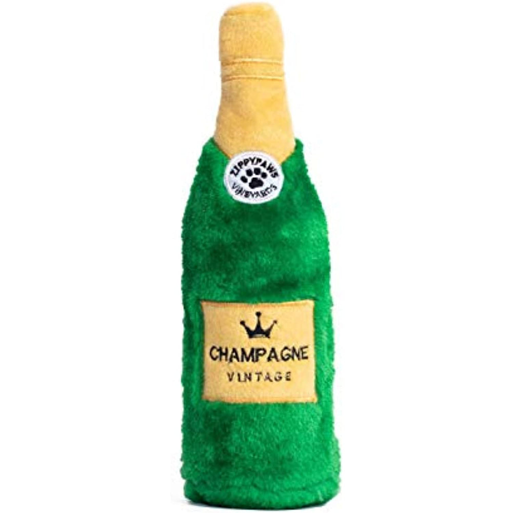 Zippy Paws - Happy Hour Crusherz Drink Themed Crunchy Water Bottle Dog Toy - Champagne