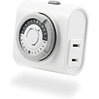 
              GE, 15119 24-Hour Indoor Basic Timer, 1 Polarized Outlet, Plug-In, Daily On/Off Cycle, 30 Minute Interval, for Lamps, Seasonal Appliances, and Portable Fans, 1 Pack
            