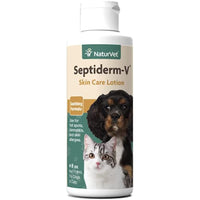 NaturVet Septiderm-V Skin Care Lotion for Dogs & Cats – Pet Health Supplement for Dermatitis, Dog Skin Allergies, Itching, Hot Spots, Cat Rashes – Pet Lotion, Grooming Aid – 4 Oz.