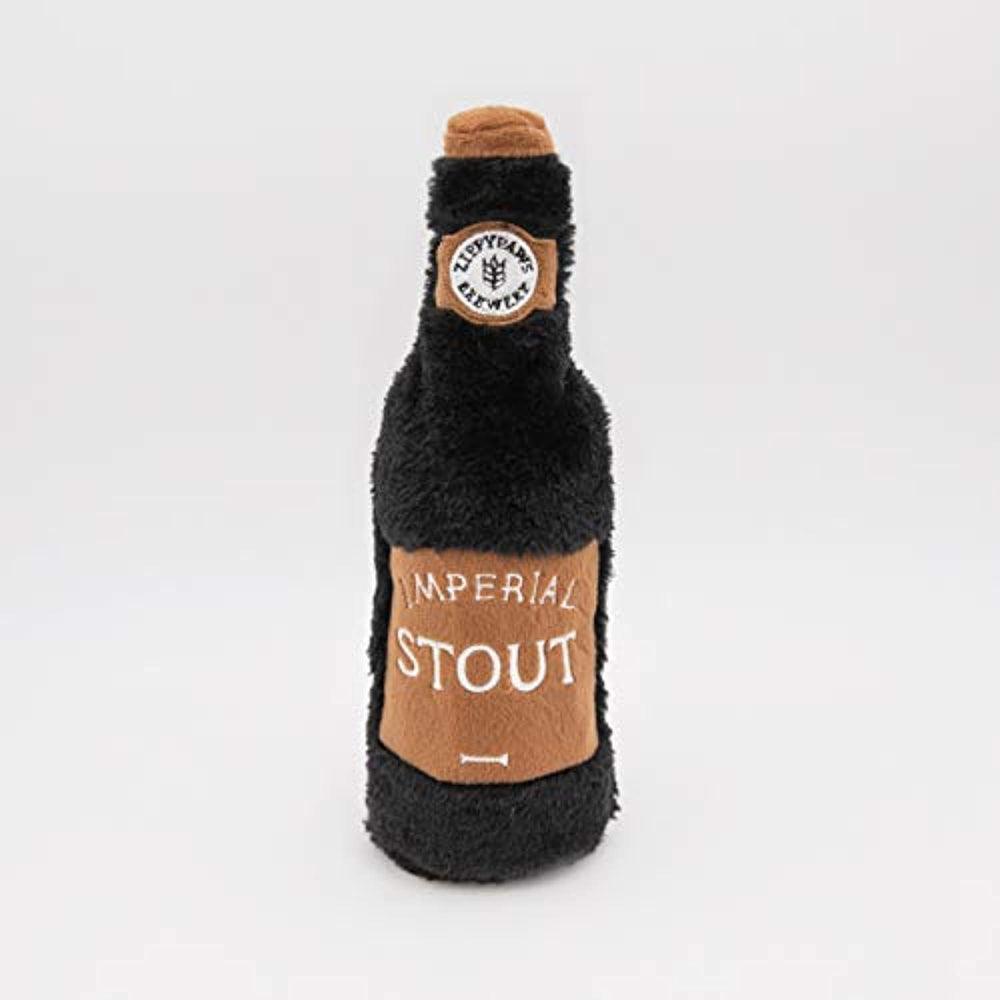 ZippyPaws - Happy Hour Crusherz Water Bottle Dog Toy - No Stuffing, Crunchy - Stout