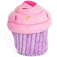
              ZippyPaws - Cupcake Stuffed Plush Dog Toy with Two Squeakers - Pink
            