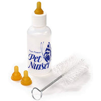 Four Paws Healing Remedies Pet Nurser Bottle Kit for Dogs & Cats with Cleaning Brush, 2 oz.