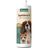 NaturVet Septiderm-V Skin Care Bath Wash for Dogs & Cats – Pet Health, Dog Skin, Itching, Hot Spots – Pet Shampoo, Grooming Aid – 16 Oz.