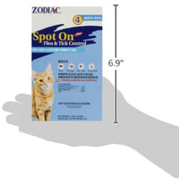 
              Zodiac Spot On Plus Flea & Tick Control for Cats & Kittens Under 5 Poundsr, 4-Month Supply
            