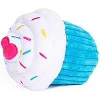 
              ZippyPaws - Cupcake Stuffed Plush Dog Toy with Two Squeakers - Blue
            