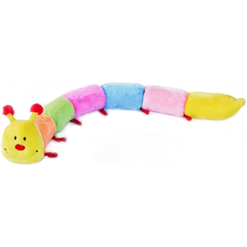 ZippyPaws - Colorful Caterpillar Squeaky Stuffed Plush Dog Toy - Deluxe Squeakers