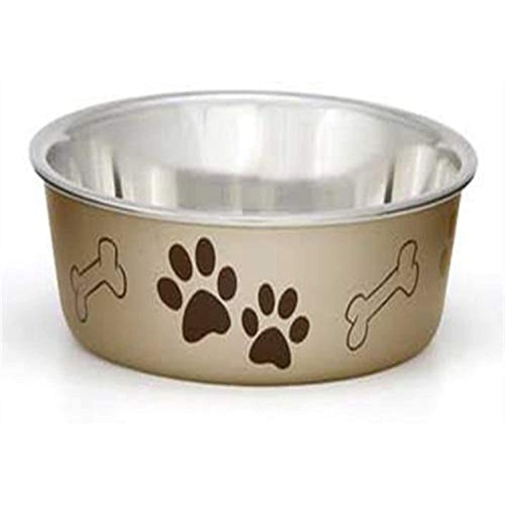 Loving Pets Metallic Bella Bowl, Extra Large, Champagne