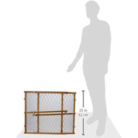 
              Four Paws Wood Frame Dog Gate With Plastic Mesh, 26-42" W by 24" H
            