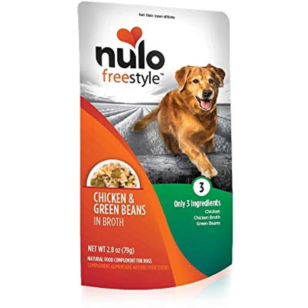 Nulo, Freestyle Puppy & Adult Chicken & Green Beans Recipe Dog Food Pouch, 2.8 oz