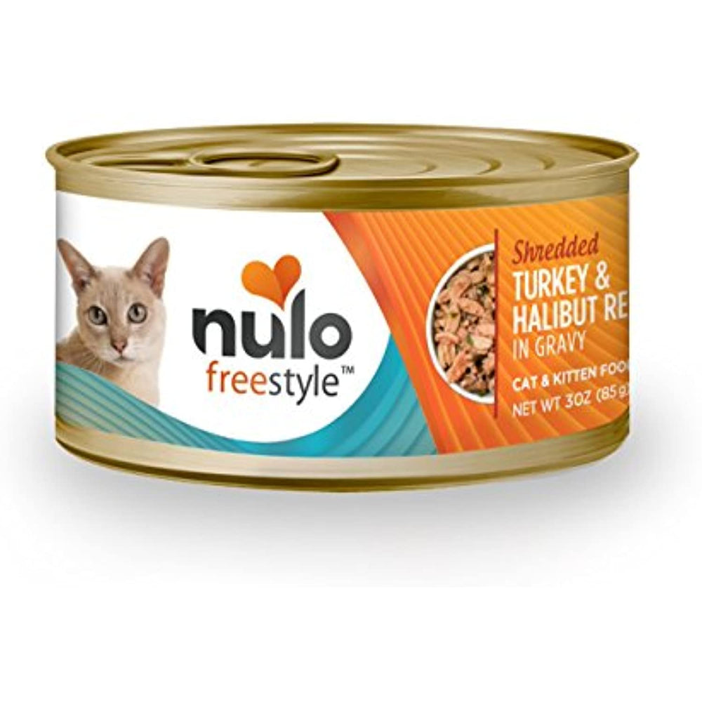 Nulo Adult & Kitten Canned Wet Cat Food (Turkey and Halibut Recipe, 3 Oz, Case of 24)