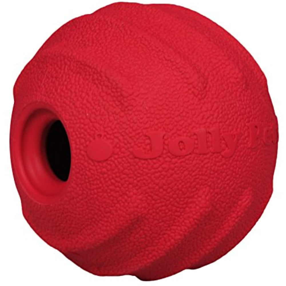 Jolly Pets Tuff Tosser Bouncing Ball Tog Toy/Treat Holder, 4 Inches, Red