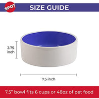 
              SPOT by Ethical Products – Ceramic Stoneware Pet Bowl for Cats and Small Dogs, Classic Heavy Duty Non Slip Ceramic Cat Dish Dog Bowls for Food and Water - 7.5" Large
            