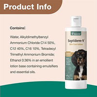 NaturVet Septiderm-V Skin Care Lotion for Dogs & Cats – Pet Health Supplement for Dermatitis, Dog Skin Allergies, Itching, Hot Spots, Cat Rashes – Pet Lotion, Grooming Aid – 16 Oz.