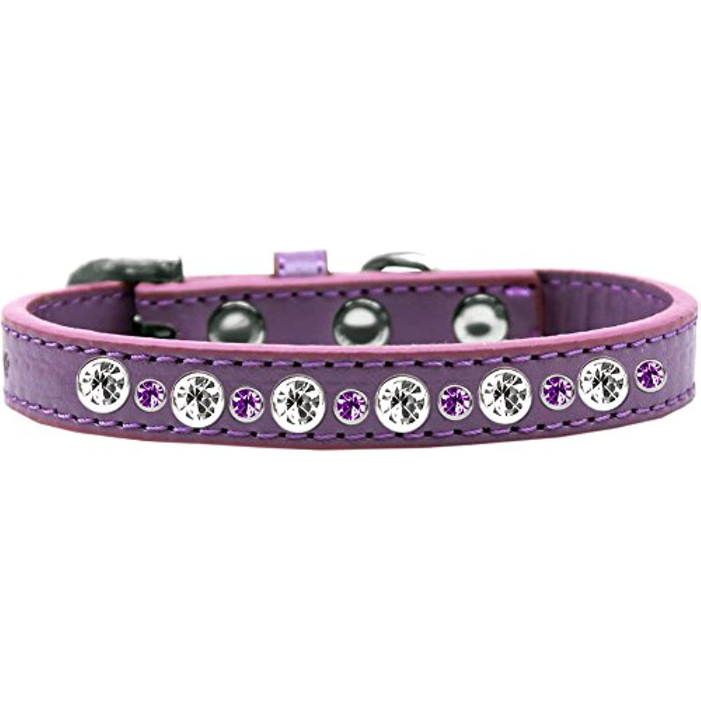 Mirage Pet Products Posh Jeweled Dog Collar Lavender Size 10