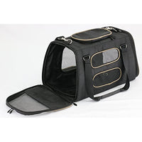 Gen7Pets Commuter Buckle In Car Safety Seat and Shoulder Carrier for Dogs and Cats  18 inch Black
