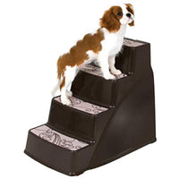 Petmate Lightweight Pet Steps Elevated Non-Slip Steps Chocolate Brown One Size Fits Most