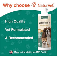 NaturVet Septiderm-V Skin Care Bath Wash for Dogs & Cats – Pet Health Supplement for Dermatitis, Dog Skin Allergies, Itching, Hot Spots – Pet Shampoo, Grooming Aid – 8 Oz.