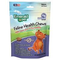Emerald Pet Feline Hairball Soft Natural Grain Free Cat Chew, Made in USA