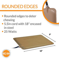 K&H Pet Products Thermo-Peep Heated Pad Tan Petite 9 X 12 Inches