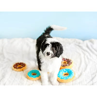 
              ZippyPaws - Mini Donutz No Stuffing Squeaky Plush Dog Toy - Chocolate
            